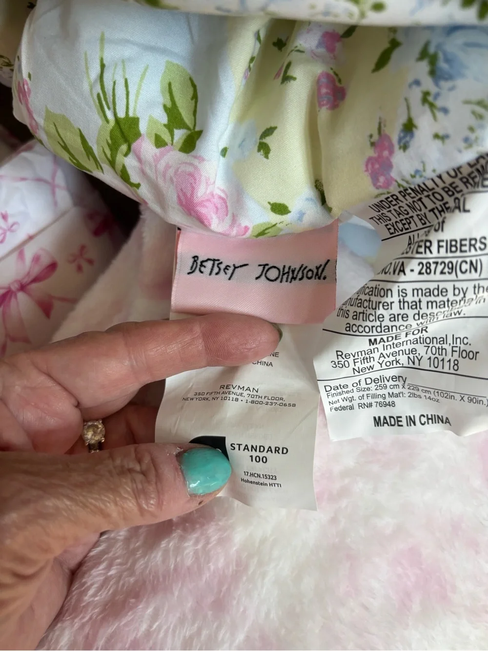 Betsey Johnson King 8-Pc Comforter Set Floral Butterfly Hearts Bow Sheets